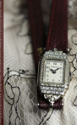 28石のダイヤが煌めくハミルトンの婦人用アンティーク腕時計 【1930年頃】-W1611-5