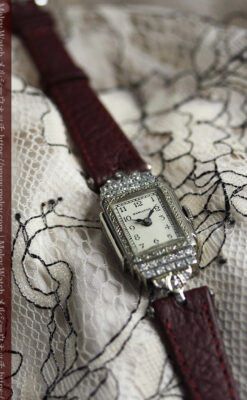 28石のダイヤが煌めくハミルトンの婦人用アンティーク腕時計 【1930年頃】-W1611-9