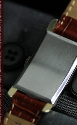 グリュエン アンティーク腕時計 カーブ&黒文字盤 【1937年頃】-W1615-16