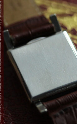 グリュエン アンティーク腕時計 金銀混色に3点ダイヤ&黒文字盤 【1945年頃】-W1617-12