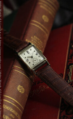 ダイヤ文字盤 ロンジンの金無垢アンティーク腕時計 【1947年頃】-W1618-6