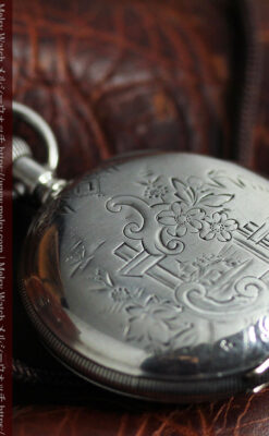 エルジンの蓋付きハンターケース・銀無垢アンティーク懐中時計【1900年頃】-P2355-10