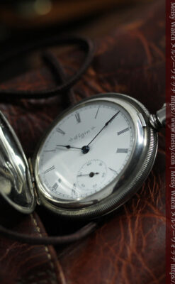 エルジンの蓋付きハンターケース・銀無垢アンティーク懐中時計【1900年頃】-P2355-7