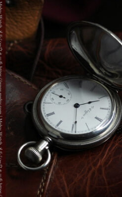 エルジンの蓋付きハンターケース・銀無垢アンティーク懐中時計【1900年頃】-P2355-8