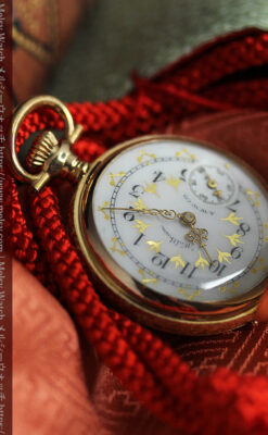 装飾美のウォルサム 14金無垢アンティーク懐中時計 【1900年頃】ダイヤモンド-P2357-14