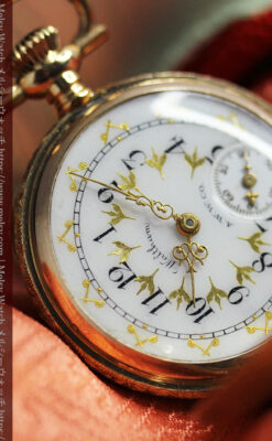 装飾美のウォルサム 14金無垢アンティーク懐中時計 【1900年頃】ダイヤモンド-P2357-16