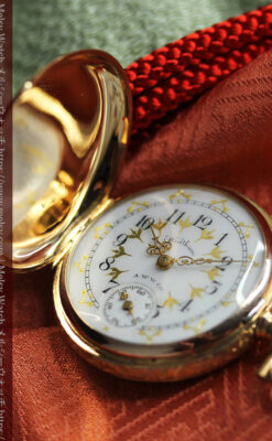 装飾美のウォルサム 14金無垢アンティーク懐中時計 【1900年頃】ダイヤモンド-P2357-19