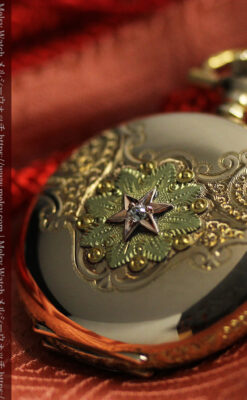 装飾美のウォルサム 14金無垢アンティーク懐中時計 【1900年頃】ダイヤモンド-P2357-2