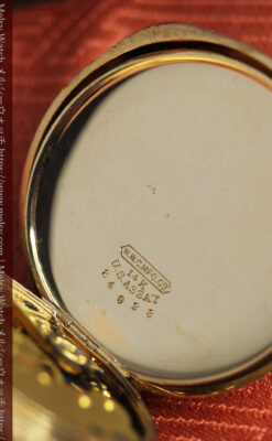 装飾美のウォルサム 14金無垢アンティーク懐中時計 【1900年頃】ダイヤモンド-P2357-23