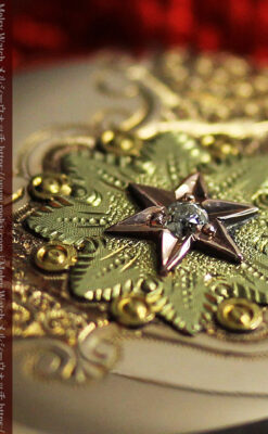 装飾美のウォルサム 14金無垢アンティーク懐中時計 【1900年頃】ダイヤモンド-P2357-5