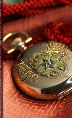 装飾美のウォルサム 14金無垢アンティーク懐中時計 【1900年頃】ダイヤモンド-P2357-6