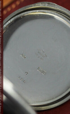 ウォルサムの小窓付き銀無垢アンティーク懐中時計【1905年頃】デミハンター-P2358-20