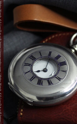 ウォルサムの小窓付き銀無垢アンティーク懐中時計【1905年頃】デミハンター-P2358-5