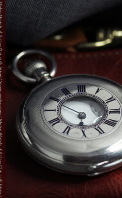 ウォルサムの小窓付き銀無垢アンティーク懐中時計【1905年頃】デミハンター-P2358-6