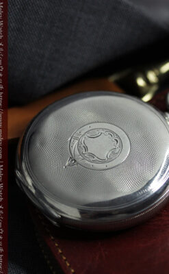 ウォルサムの小窓付き銀無垢アンティーク懐中時計【1905年頃】デミハンター-P2358-9