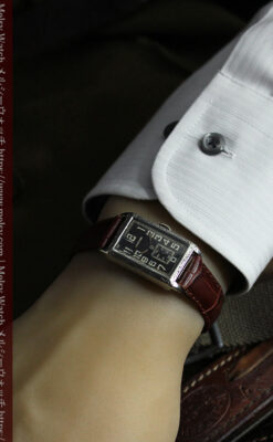 傑出した個性のロンジン 黒い文字盤のアンティーク腕時計 【1926年頃】-W1619-22