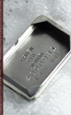 サファイアと大粒のダイヤが輝くグリュエンの金無垢アンティーク腕時計 【1925年頃】-W1620-20