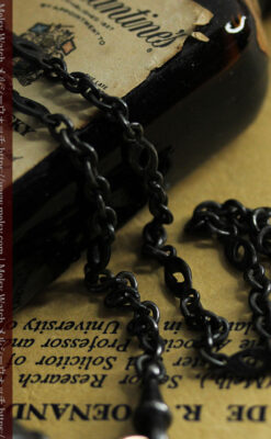 天使の装飾 渋さと深みあるロンジンのアンティーク懐中時計【1892年製】チェーン付き-P2359-18