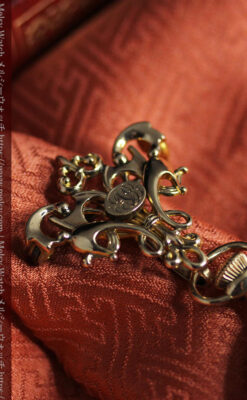 美しい彫りと文字盤・豪華なピン付き エルジンの14金無垢アンティーク懐中時計 【1906年頃】-P2360-20