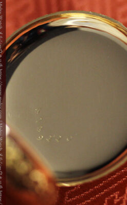 美しい彫りと文字盤・豪華なピン付き エルジンの14金無垢アンティーク懐中時計 【1906年頃】-P2360-25