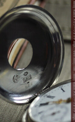 大型のハーフハンター ロンジンのアンティーク銀無垢懐中時計 【1896年製】-P2362-18