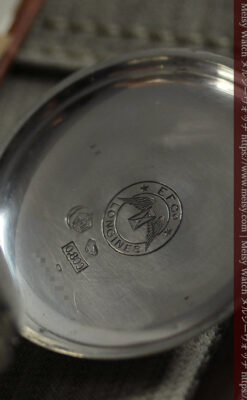 大型のハーフハンター ロンジンのアンティーク銀無垢懐中時計 【1896年製】-P2362-19