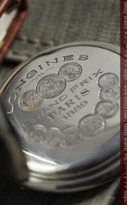 大型のハーフハンター ロンジンのアンティーク銀無垢懐中時計 【1896年製】-P2362-20