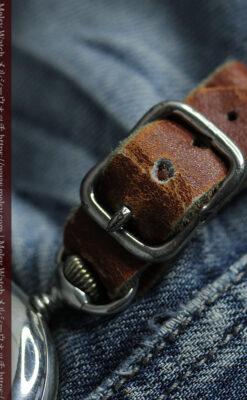 渋さが魅力のロンジンのアンティーク懐中時計 【1918年製】ハンターケース-P2364-16