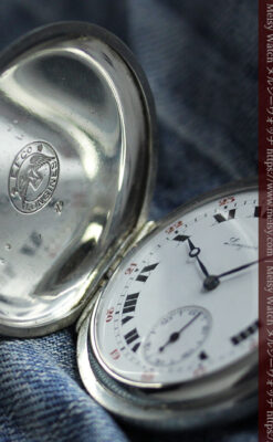 渋さが魅力のロンジンのアンティーク懐中時計 【1918年製】ハンターケース-P2364-20