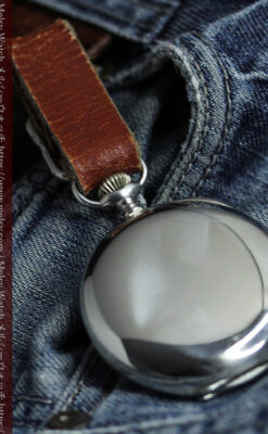 渋さが魅力のロンジンのアンティーク懐中時計 【1918年製】ハンターケース-P2364-8