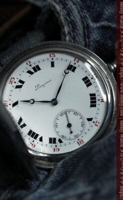 渋さが魅力のロンジンのアンティーク懐中時計 【1918年製】ハンターケース-P2364-9