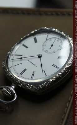 ウォルサムの丸みを帯びた四角形のアンティーク懐中時計【1926年頃】-P2365-11