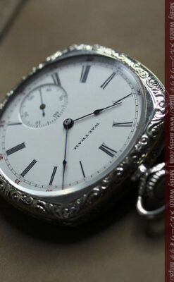 ウォルサムの丸みを帯びた四角形のアンティーク懐中時計【1926年頃】-P2365-12