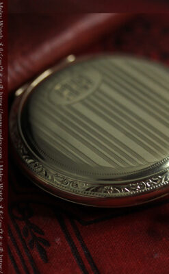 ハミルトンの綺麗な金色の文字盤を持つアンティーク懐中時計【1924年頃】-P2367-12