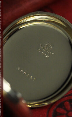 ハミルトンの綺麗な金色の文字盤を持つアンティーク懐中時計【1924年頃】-P2367-17