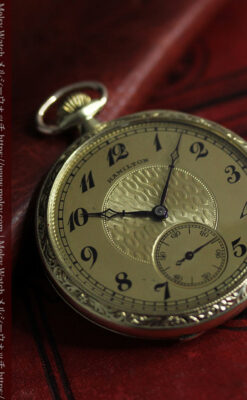 ハミルトンの綺麗な金色の文字盤を持つアンティーク懐中時計【1924年頃】-P2367-7