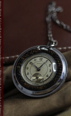 エニカのレトロでカジュアルな鎖付きアンティーク懐中時計【1930年頃】-P2368-1
