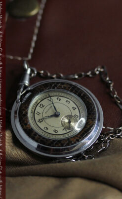 エニカのレトロでカジュアルな鎖付きアンティーク懐中時計【1930年頃】-P2368-10