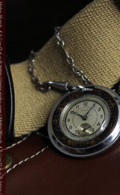 エニカのレトロでカジュアルな鎖付きアンティーク懐中時計【1930年頃】-P2368-3