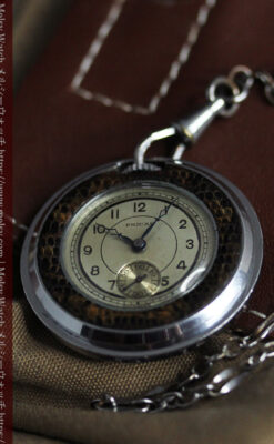 エニカのレトロでカジュアルな鎖付きアンティーク懐中時計【1930年頃】-P2368-8