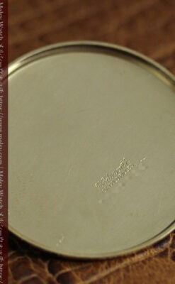 際立つ彫りとサーモンピンクの文字盤 ロンジンのアンティーク懐中時計【1940年頃】-P2369-14