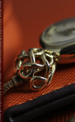 ジャガールクルト 華のある女性用金無垢アンティーク腕時計 【1950年頃】-W1622-15