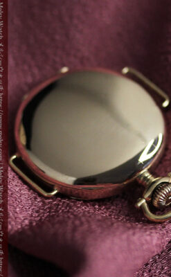 懐中時計の姿を残した優雅なウォルサムのアンティーク腕時計 【1910年頃】-W1623-18