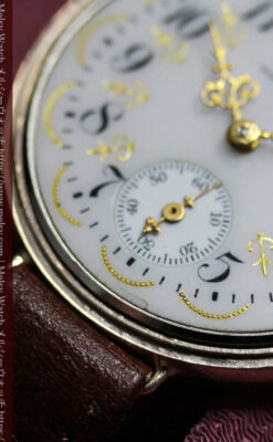 懐中時計の姿を残した優雅なウォルサムのアンティーク腕時計 【1910年頃】-W1623-20