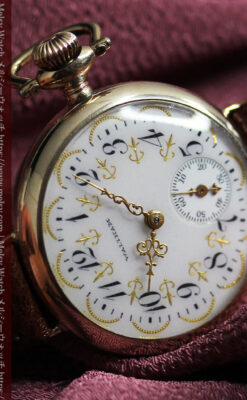 懐中時計の姿を残した優雅なウォルサムのアンティーク腕時計 【1910年頃】-W1623-7