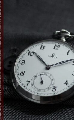 「懐かしい」響きが似合う昭和初期のオメガのアンティーク懐中時計 【1937年製】-P2373-10