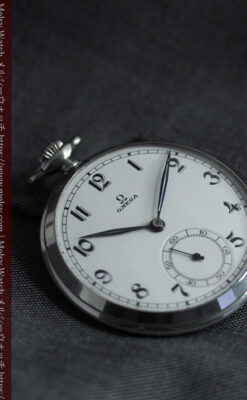 「懐かしい」響きが似合う昭和初期のオメガのアンティーク懐中時計 【1937年製】-P2373-14