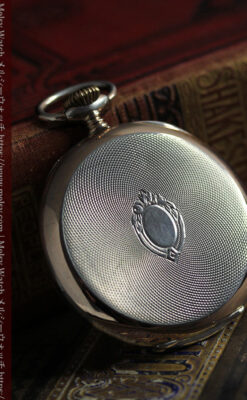 ロンジン昔の雰囲気そのままに ローズ色の銀無垢アンティーク懐中時計 【1936年製】-P2374-9