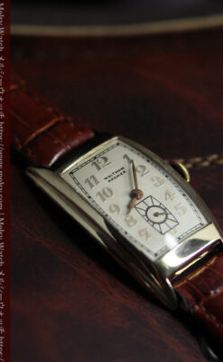 ウォルサム アンティーク腕時計 緩やかな曲線美 【1940年製】-W1028-8