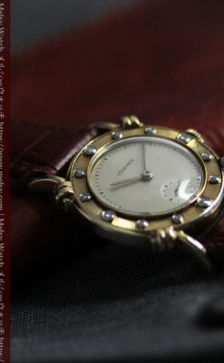 ロンジンのダイアモンドダイアル・金無垢アンティーク腕時計 【1949年製】-W1625-6